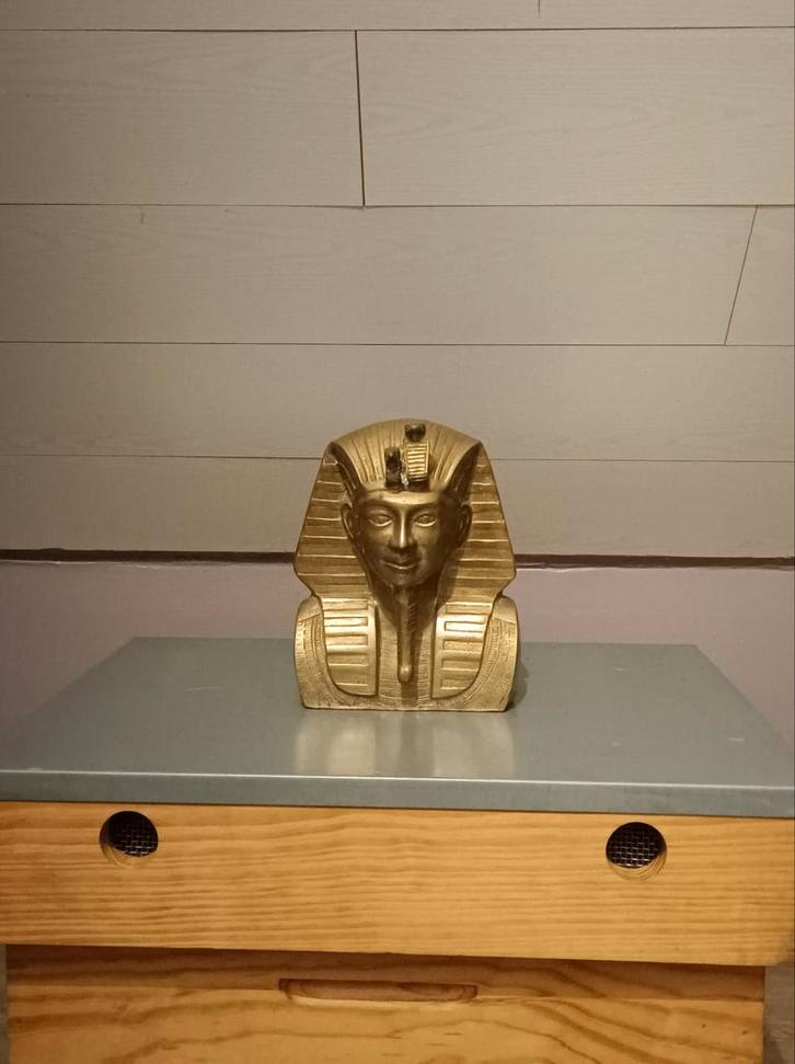 Roi du temps : buste vintage représentant un roi égyptien, Antiquités & Art, Art | Sculptures & Bois, Enlèvement ou Envoi