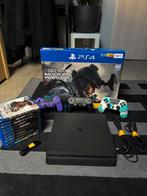 PS4 500 GB + 10 jeux - Très bon état, 500 GB, Comme neuf, Avec 3 manettes ou plus, Enlèvement