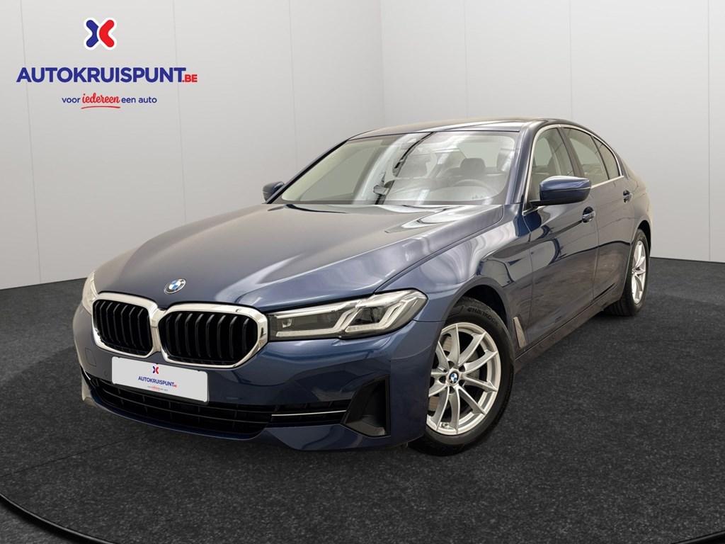 BMW 520 520I Aut.Business Pack Leder GPS Camera Apple Carpl, Auto's, BMW, Blauw, 184 pk, Berline, Parkeersensor