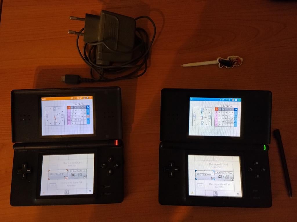2 werkende nintendo ds consoles + oplader + 2 stilusen, Ophalen of Verzenden