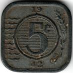 Nederland : 5 Cent 1942 KM#172 Ref 16626, Ophalen of Verzenden, Koningin Wilhelmina, 5 cent, Losse munt
