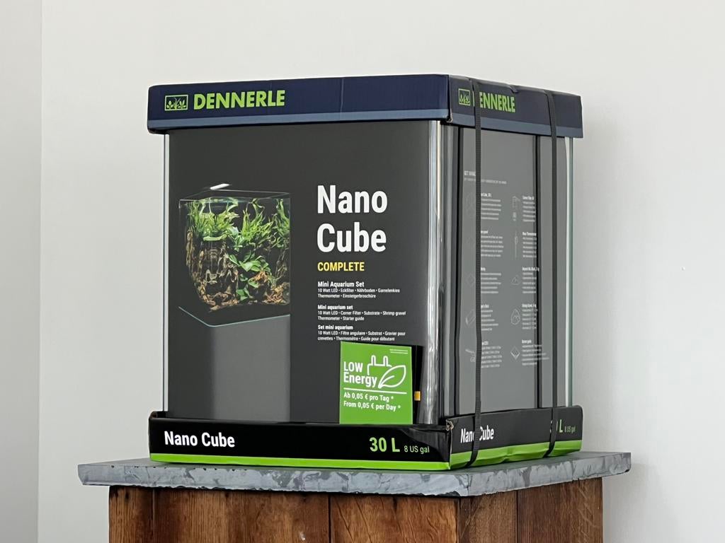 Dennerle Nano Cube Complete 30 liter, Ophalen, Dennerle, Zo goed als nieuw, Verwarming