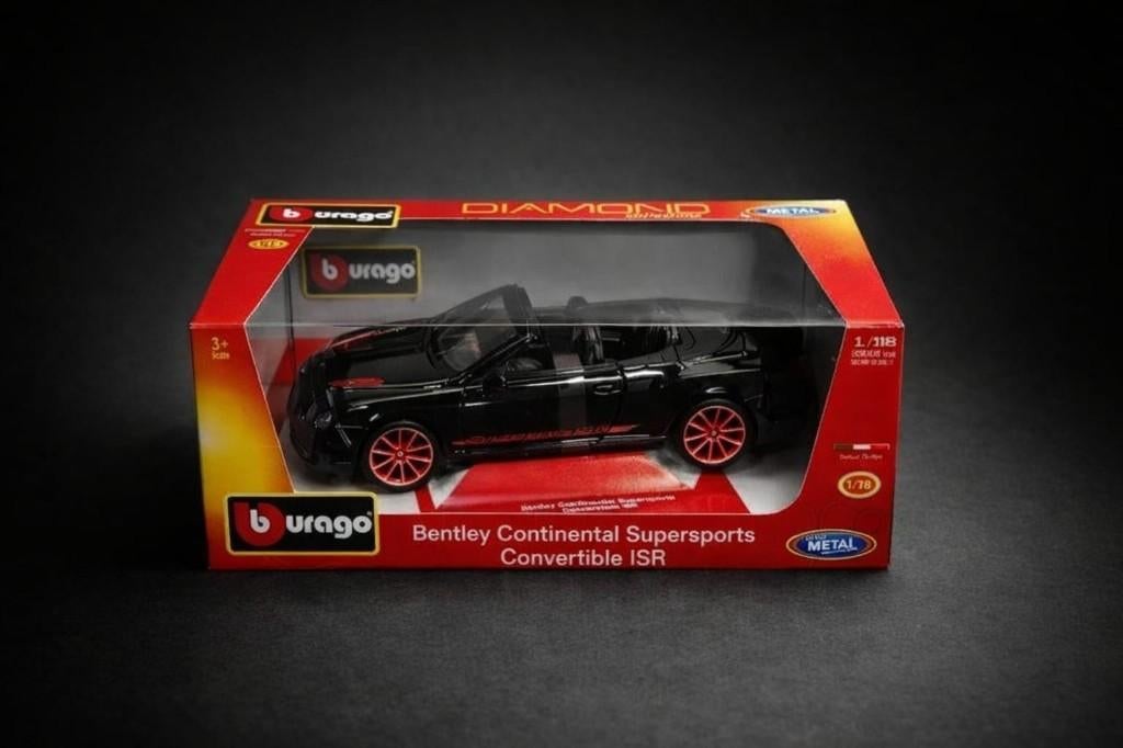 Bentley Continental Super Sports Cabriolet ISR Bburago, Ophalen of Verzenden, Nieuw, Auto, Burago