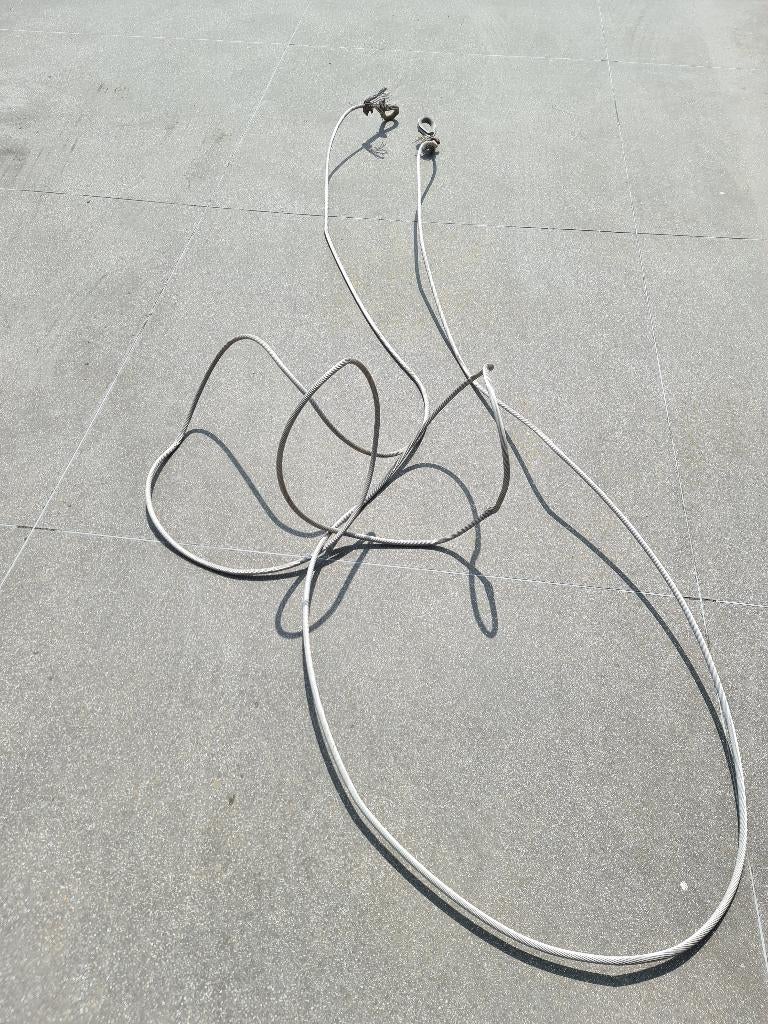 zware staal kabel, sleepkabel, stainless steel 10 meter, Ophalen, Zo goed als nieuw