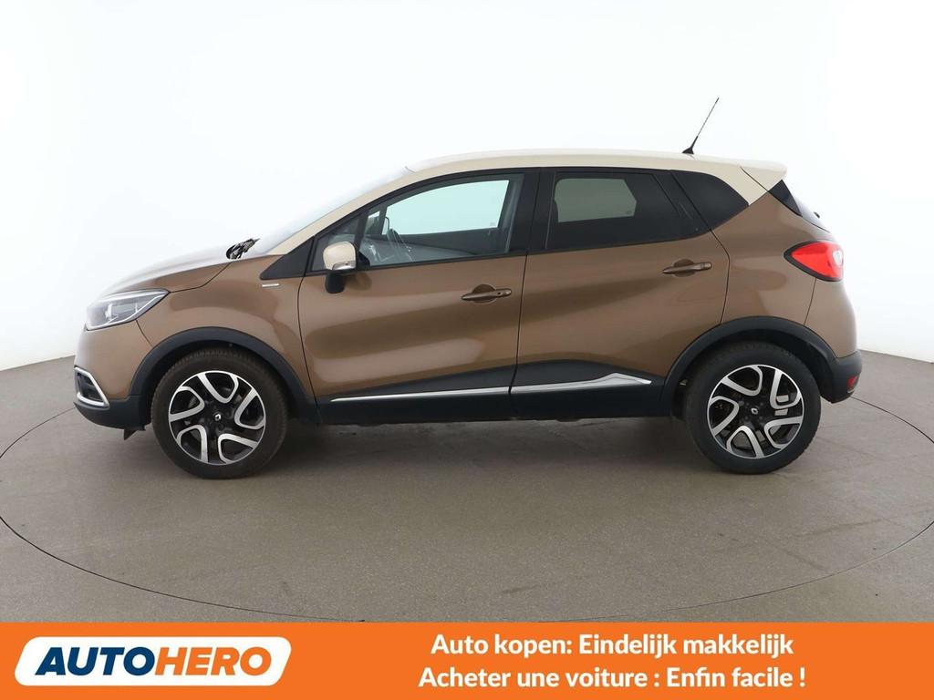 Renault Captur 1.2 TCe Energy Hypnotic (bj 2016, automaat), Parkeersensor, Gebruikt, Zwart, Bruin