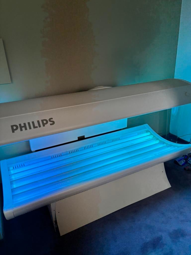 Zonnebank Philips, Elektronische apparatuur, Zonnebanken en Gezichtsbruiners, Ophalen, Zo goed als nieuw, Zonnebank dubbelzijdig