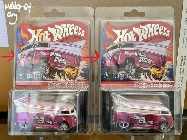 Hot wheels rlc candy striper drag kus kaart variaties, Ophalen of Verzenden
