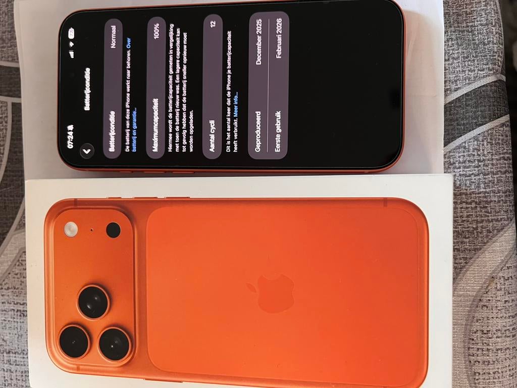 Iphone 17 pro max 256 giga, Telecommunicatie, Ophalen of Verzenden, Zo goed als nieuw