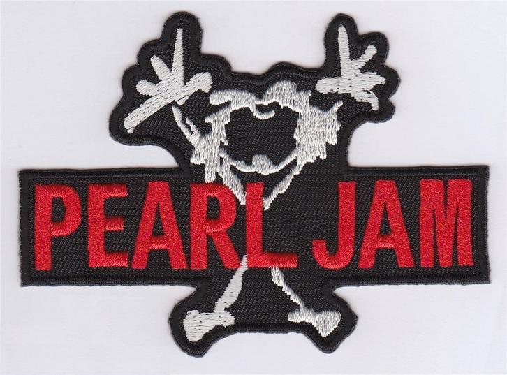 Pearl Jam stoffen opstrijk patch embleem, Verzamelen, Muziek, Artiesten en Beroemdheden, Nieuw, Kleding, Verzenden