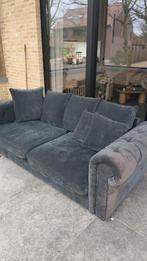 GRATIS - Blauwe zetel, Ophalen, Stof, Gebruikt, 100 tot 125 cm