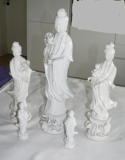 Chinese Blanc De Chine Guanyin Beeldjes, Antiquités & Art, Antiquités | Porcelaine, Enlèvement ou Envoi