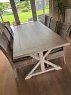 Landelijke eettafel en stoelen, Ophalen, Gebruikt
