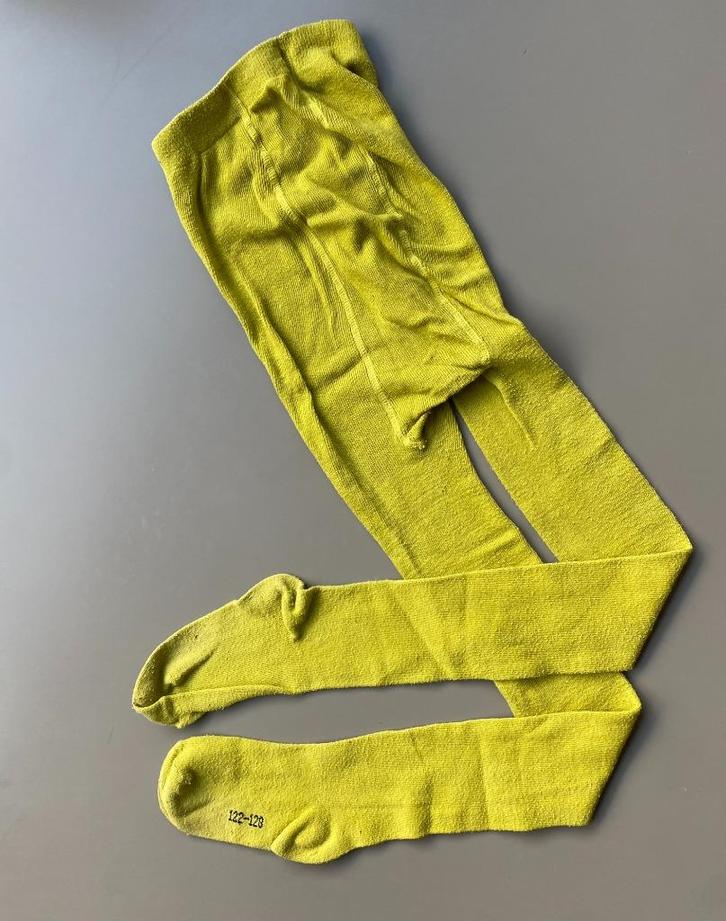 Broekkousen geel / oker 122-128, Kinderen en Baby's, Kinderkleding | Maat 128, Gebruikt, Meisje, Overige typen, Ophalen of Verzenden