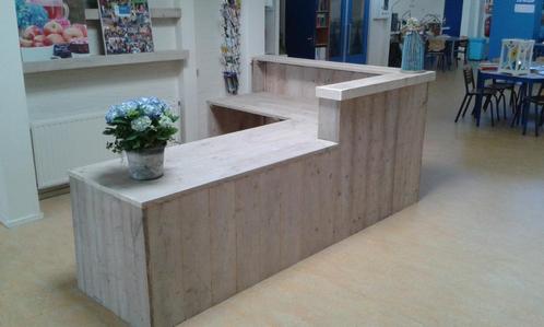 Unieke kwaliteit receptiebalie, winkelbalie van steigerhout, Huis en Inrichting, Kasten | Dressoirs, Nieuw, Ophalen