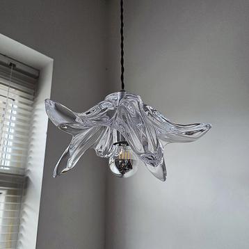 Vintage Art Vannes kristalglazen hanglamp. beschikbaar voor biedingen