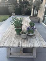 Teak lange tuintafel, Tuin en Terras, Ophalen, Gebruikt, Hout