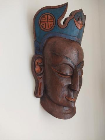 Houten masker uit Tibet  beschikbaar voor biedingen