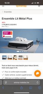 Lits Emma metal, Maison & Meubles, Chambre à coucher | Matelas & Sommiers, Enlèvement ou Envoi, Comme neuf