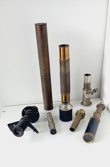 Lot de 10 Instruments Optiques Anciens - Marine telescope,, Antiquités & Art, Enlèvement ou Envoi