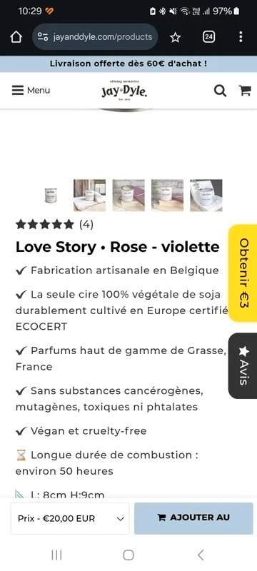 Bougie Jay & Dyle, Divers, Divers Autre, Neuf, Enlèvement ou Envoi