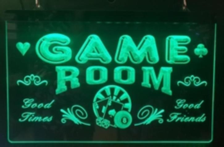 Gameroom 3d led decoratie verlichting reclame mancave lamp, Verzamelen, Merken en Reclamevoorwerpen, Nieuw, Lichtbak of (neon) lamp