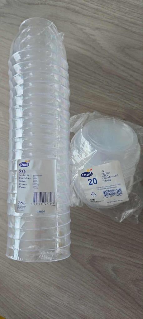 Dessertpotjes 26 cl met deksel nieuw 200 stuks, Huis en Inrichting, Keuken | Servies, Nieuw, Schaal of Schalen, Effen, Overige materialen