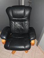 Relaxstoel zwart, Ophalen, Gebruikt, Hout