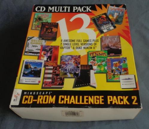 MINDSCAPE CD-ROM CHALLENGE PACK 2 BIG BOX 13 jeux dans 1 ibm, Consoles de jeu & Jeux vidéo, Jeux | PC, Utilisé, Enlèvement ou Envoi