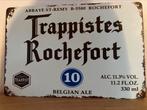 Trappist Rochefort metalen plaat, Ophalen of Verzenden, Zo goed als nieuw