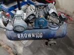 Brown 100 liter compressor, Doe-het-zelf en Bouw, Ophalen