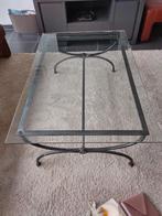 Glazen salontafel, Huis en Inrichting, Tafels | Salontafels, Ophalen, Gebruikt