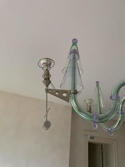 Luster Mendini Venini, Huis en Inrichting, Lampen | Kroonluchters, Gebruikt, Glas, Metaal, Ophalen