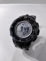 Casio Pro Trek PRW-3000 horloge op zonne-energie, Casio, Zwart, Ophalen of Verzenden, Zo goed als nieuw