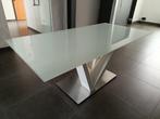 NIEUWE EETTAFEL VAN GEHARD WIT GLAS, Ophalen, 100 tot 150 cm, Nieuw, 50 tot 100 cm
