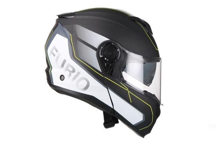 Vito Furio modulaire helm mat zwart/geel, Motoren, Kleding | Motorhelmen, Dames, Heren, Nieuw met kaartje, Verzenden