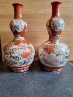 Bel ensemble de vases kutani à double gourde en porcelaine j, Enlèvement ou Envoi