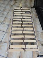 Sommier 90 sur 1m95  Tête et pied réglable avec roue, Ophalen, Gebruikt, 90 cm, Eenpersoons