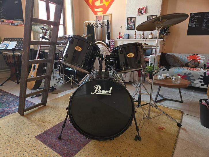 Pearl Target Black Series drumstel - Ideaal voor beginners, Muziek en Instrumenten, Drumstellen en Slagwerk, Gebruikt, Pearl, Ophalen