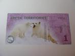 2012 - UNC Arctic Territories biljet van 1 dollar, Postzegels en Munten, Verzenden