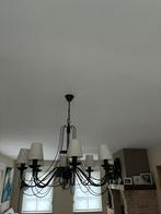 Luster met 8 lampen yzer met kapjes, Ophalen, Zo goed als nieuw