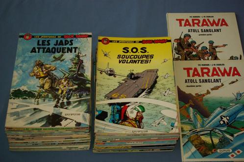 Buck Danny Belle coll BD brochés 1 à 40 + 2 Tarawa cart TTBE, Boeken, Stripverhalen, Zo goed als nieuw, Complete serie of reeks