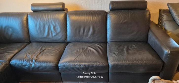 Leder hoeksalon, Maison & Meubles, Canapés | Salons, Enlèvement