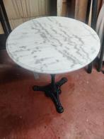 Table de bistrot avec plateau en marbre, 55 à 75 cm, 60 cm ou plus, Autres matériaux, Rond