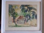 Karel de Posson  1889 - 1960   Aquarel   Landschap, Antiek en Kunst, Verzenden