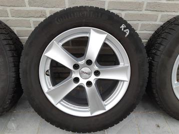 Jantes : pneus d'hiver Dezent + Continental 5x112 16 pouces.