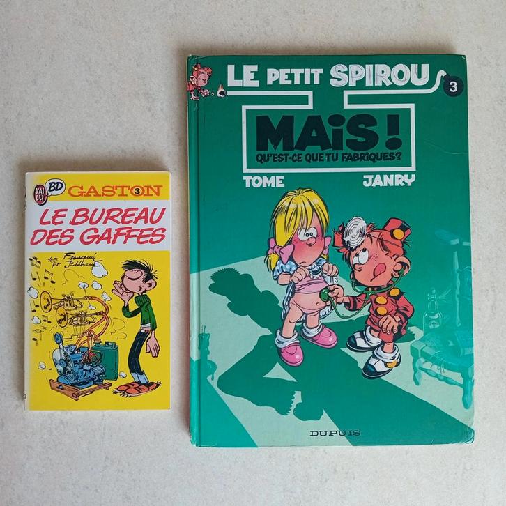Stripboeken Gaston Lagaffe en Little Spirou, Boeken, Stripverhalen, Zo goed als nieuw, Meerdere stripboeken, Ophalen of Verzenden