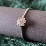 18 karaat witgouden verlovingsring met 10 geslepen diamanten, Bijoux, Sacs & Beauté, Bagues, Neuf, 18 à 19, Or, Enlèvement