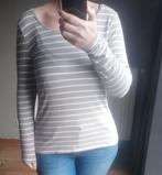 T-shirt Beige Strepen Lange Mouw L, Kleding | Dames, T-shirts, Verzenden, Beige, Maat 42/44 (L), Nieuw