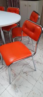 Seventies tafel en 6 stoelen, Ophalen, Zo goed als nieuw