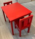 IKEA Kindertafel met 2 stoelen - rood, Kinderen en Baby's, Ophalen, Gebruikt, Tafel(s) en Stoel(en)